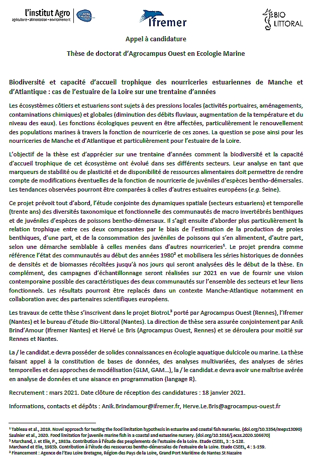 Appel candidature