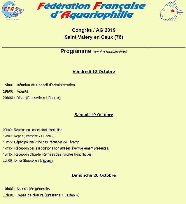 Congrès programme pour site